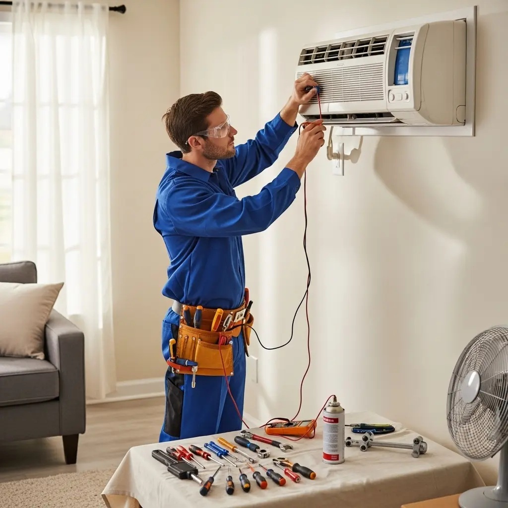 Küçükçekmece Amana Amana klima gaz dolumu ve bakım – Enerji verimliliği artırıldı. - Teknik servis örneği